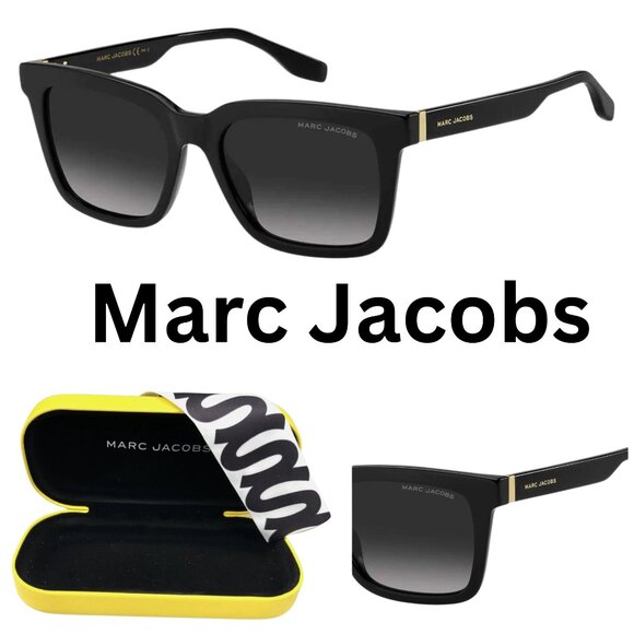 🔥NWT MARC JACOBS MARC 683/S Sunglasses Black Frame Gray Lenses🔥 $395 - Picture 1 of 7